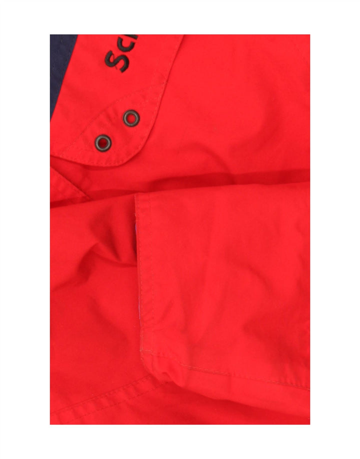 SCHOFFEL Womens Oversized Raincoat UK 10 Small  Red Colourblock Polyester