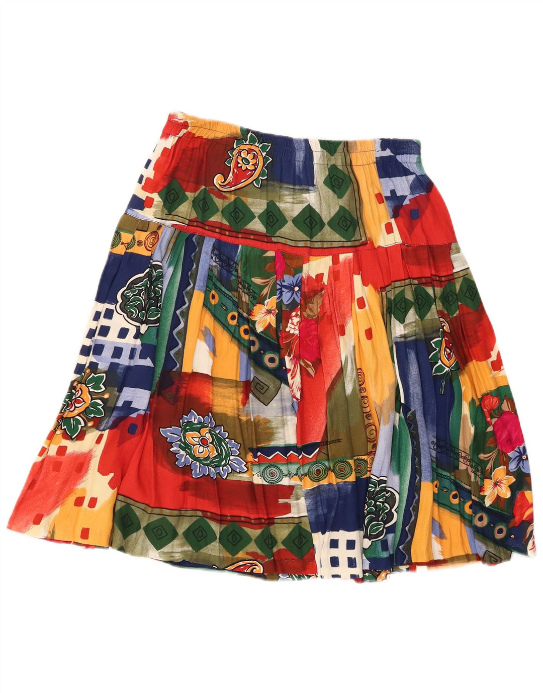 VINTAGE Womens Abstract Pattern A-Line Skirt Large W28  Multicoloured