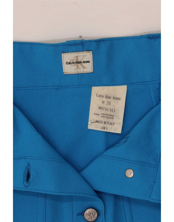 Calvin Klein Damen Minirock W26 Small Blau Polyester
