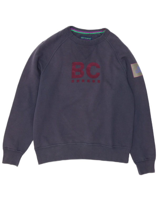 Best Company Mens Graphic Sweatshirt Jumper Medium Navy Blue Polyester