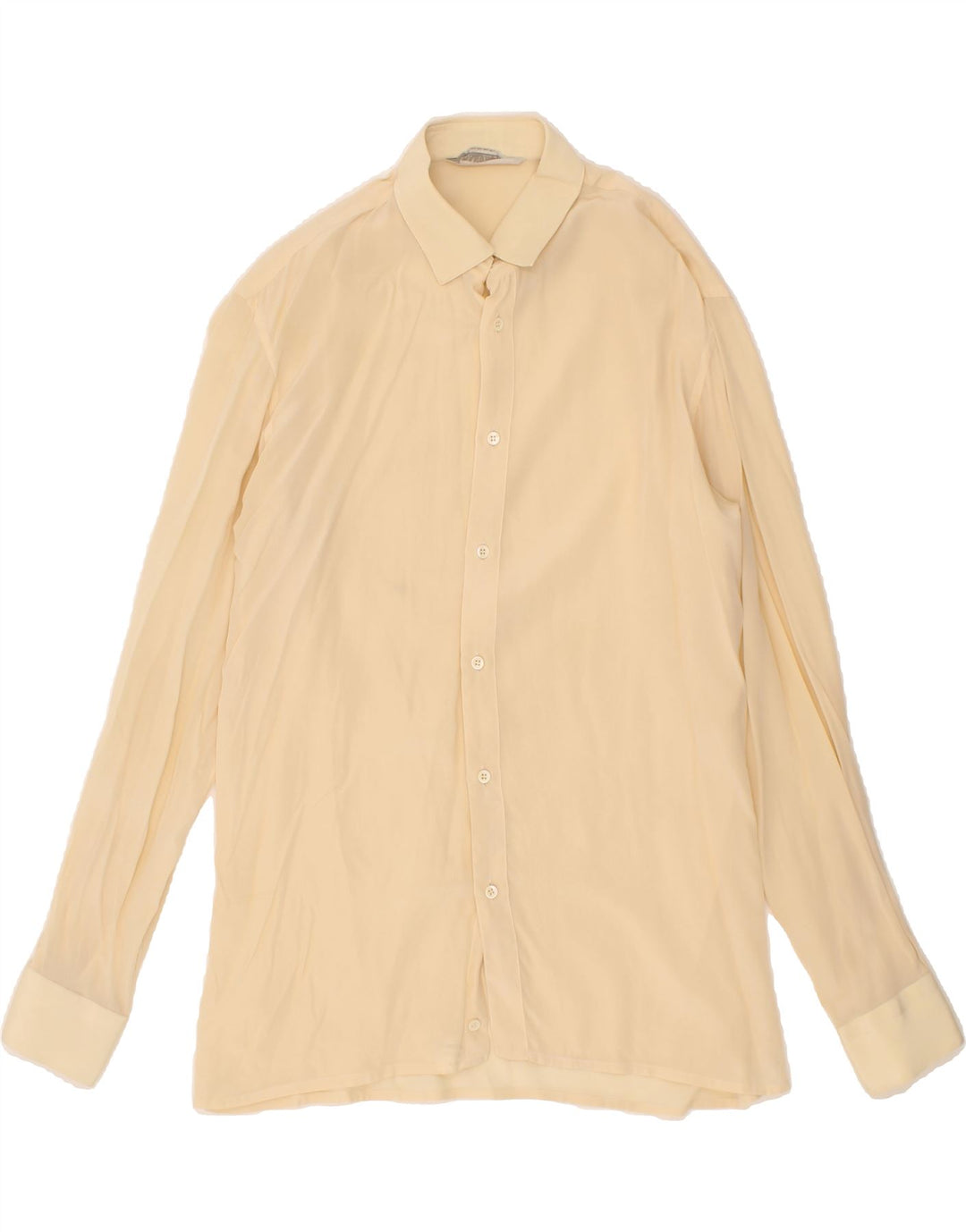 VINTAGE Mens Shirt Size 40 Medium Yellow