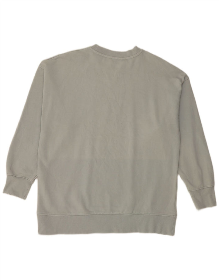 Zara Womens Oversized Sweatshirt Jumper UK 10 Small Grey Cotton