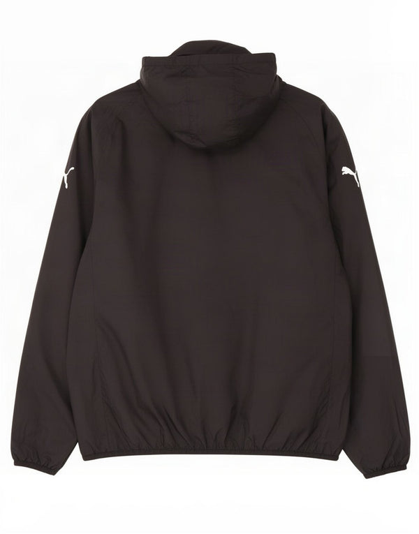 Puma Herren-Regenjacke mit Kapuze, UK 42 XL, schwarzes Nylon