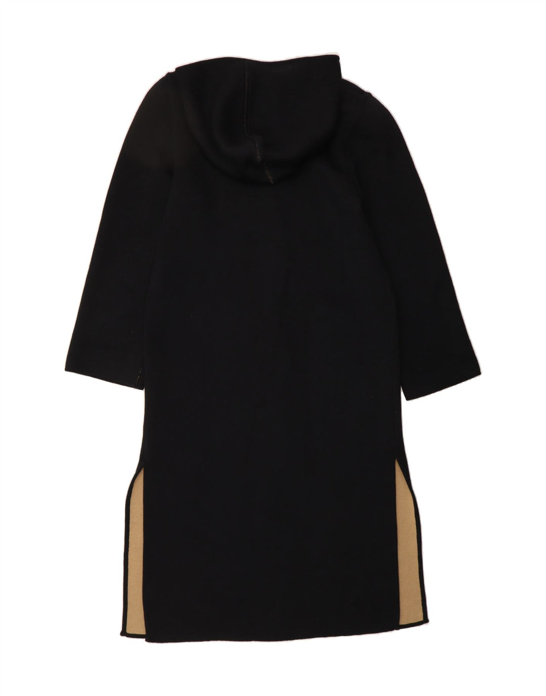 ENNEDI Womens Hooded Overcoat UK 14 Large Black Wool Vintage Ennedi and Second-Hand Ennedi from Messina Hembry 