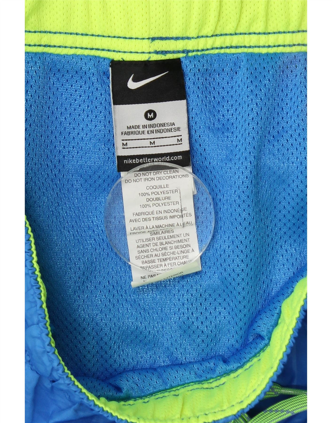 Nike Mens Sport Shorts Medium  Blue Geometric Polyester
