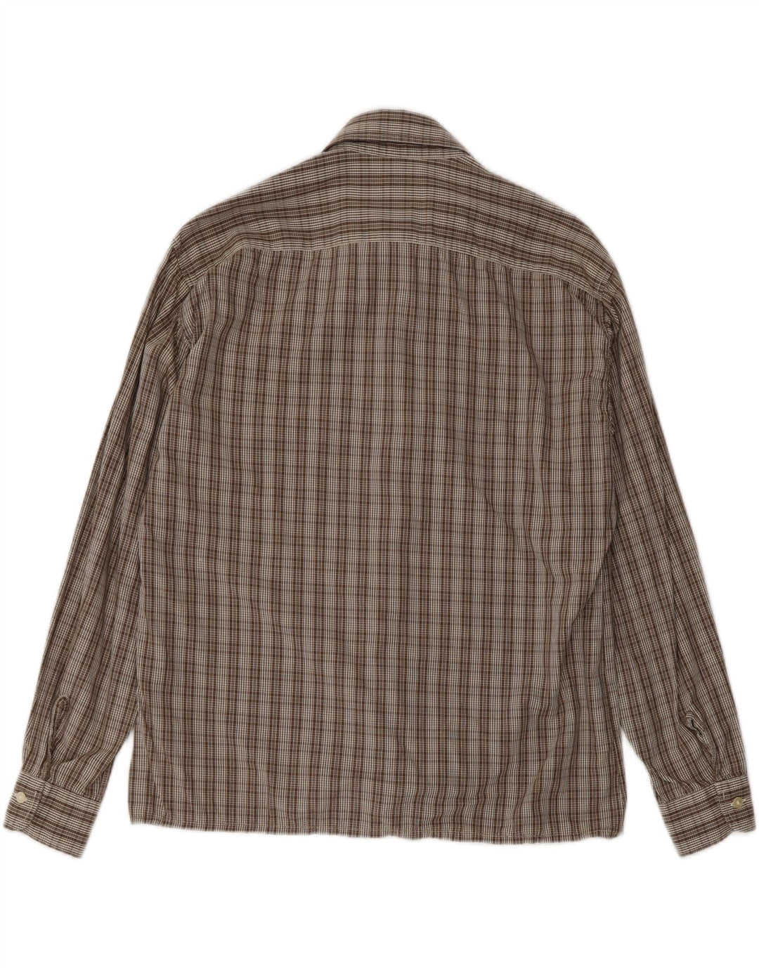 BENETTON Womens Shirt IT 44 Medium Brown Check Cotton Vintage Benetton and Second-Hand Benetton from Messina Hembry 