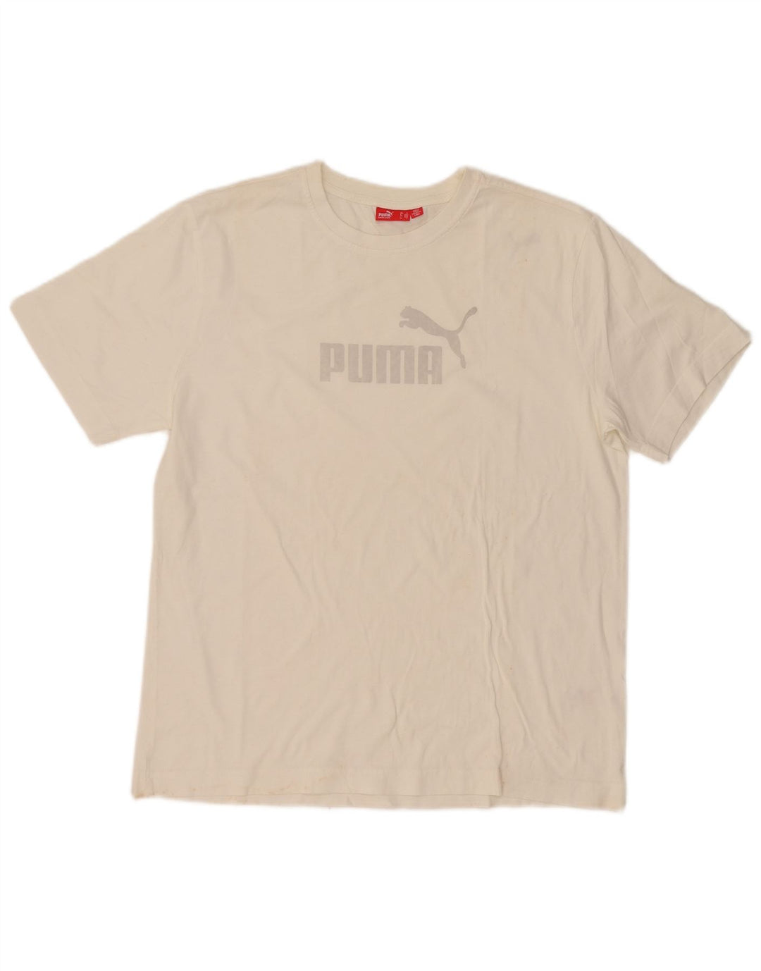 Puma Mens Graphic T-Shirt Top Large White
