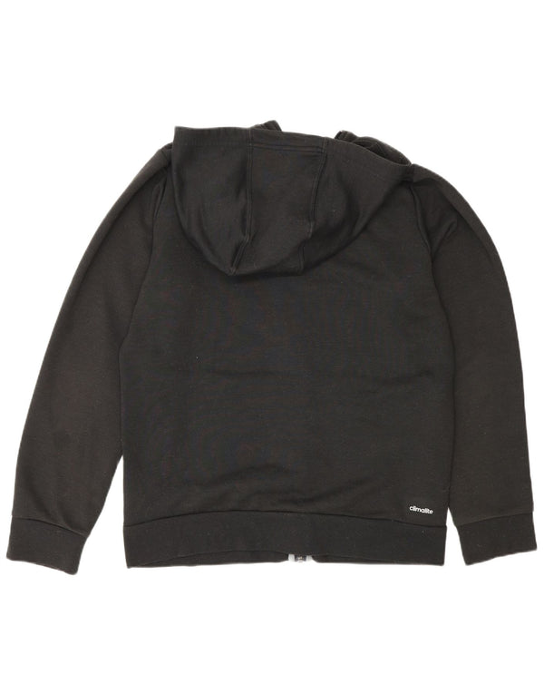 Adidas Mens Climalite Graphic Zip Hoodie Sweater Medium Black Polyester