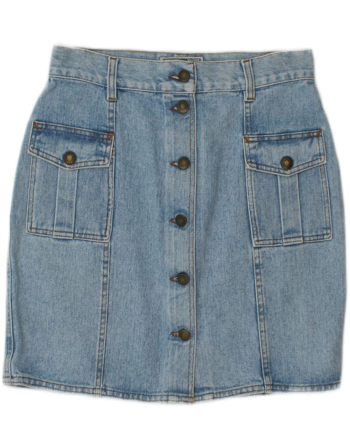 BLUES CLUB Womens Mini Denim Skirt W28 Medium  Blue