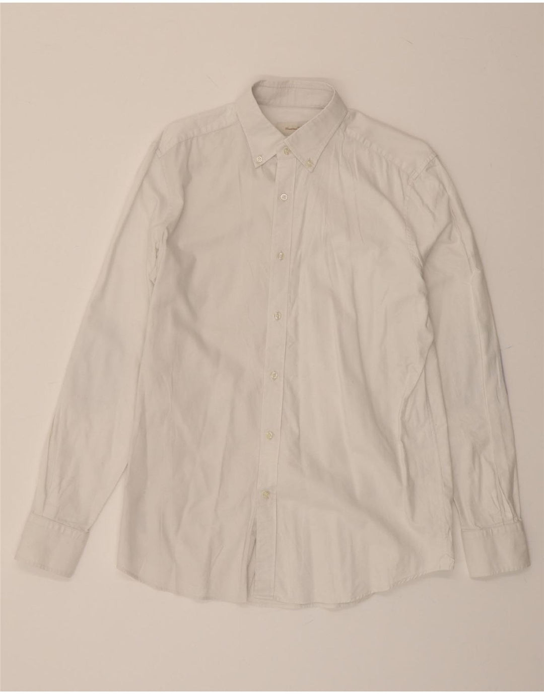 MASSIMO DUTTI Mens Shirt Medium White Cotton Vintage Massimo Dutti and Second-Hand Massimo Dutti from Messina Hembry 