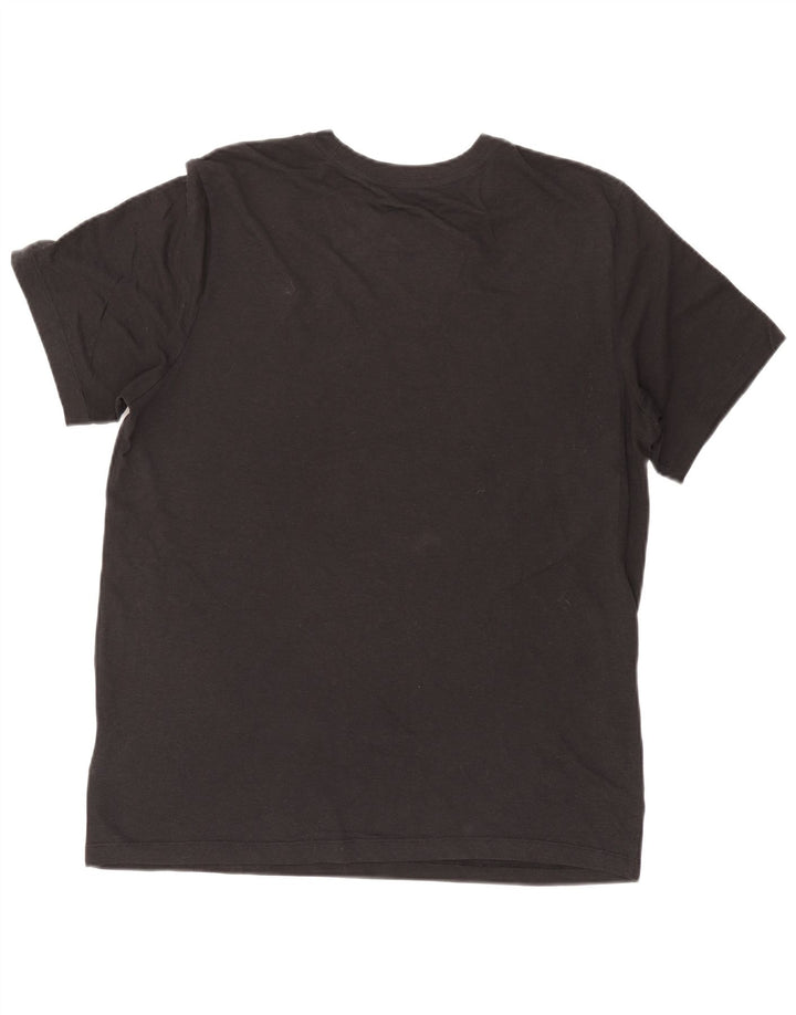 NIKE Mens Dri Fit Graphic T-Shirt Top Large Black Polyester