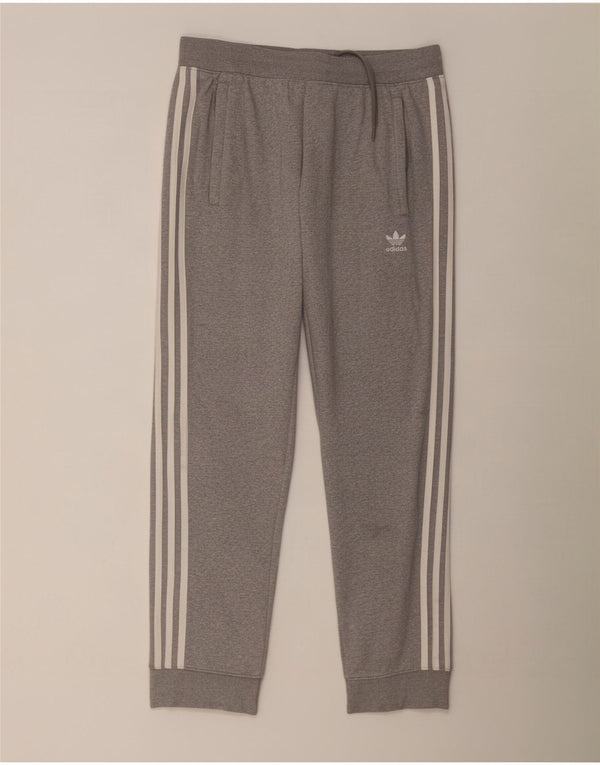 Adidas Mens Tracksuit Trousers Joggers Large Grey Cotton