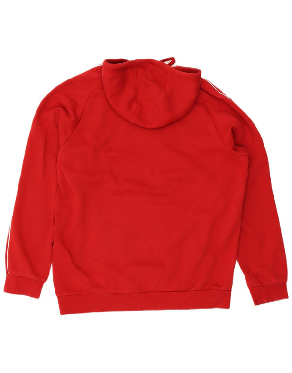 Adidas Hombre Sudadera Con Capucha Jumper XL Rojo Algodón Deportes