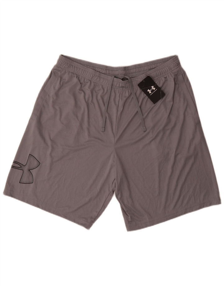 Under Armour Mens Graphic Sport Shorts XL  Grey Polyester