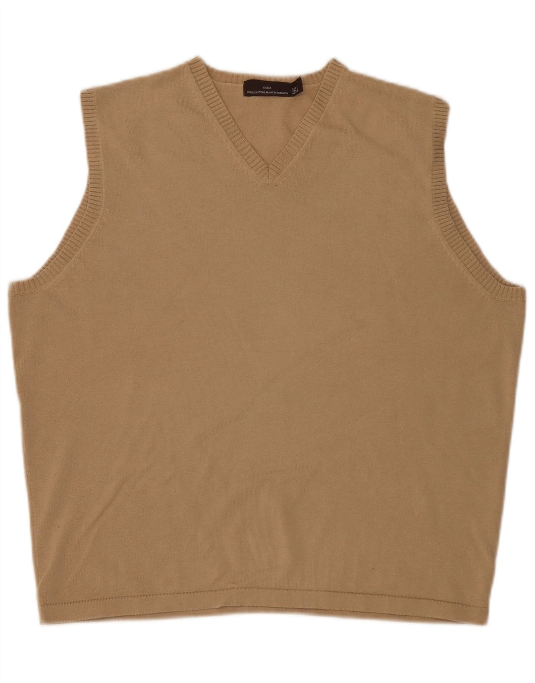 Zara Herre Vest Tank Top Stor Beige