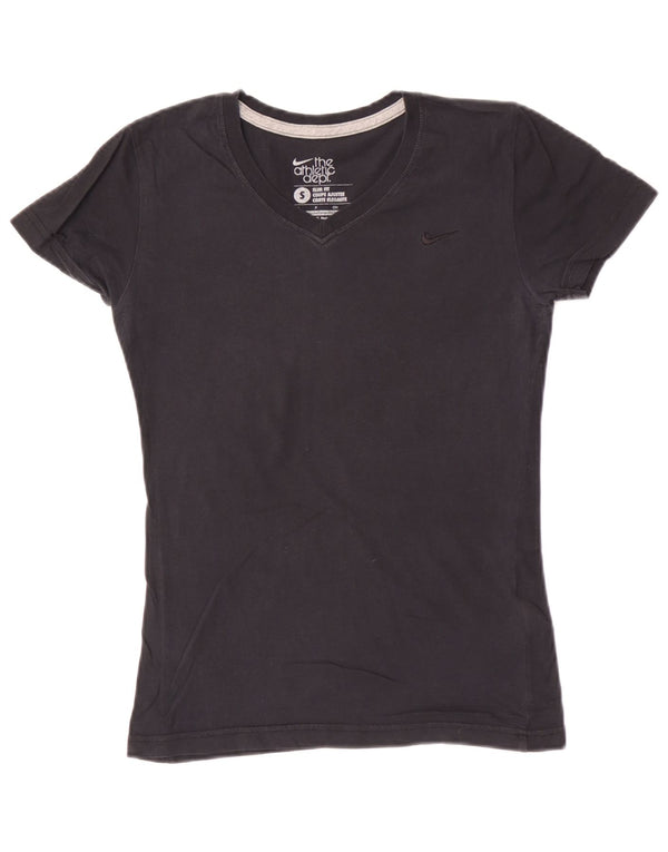 Maglietta Nike da donna slim fit, taglia UK 10, piccola, in cotone nero