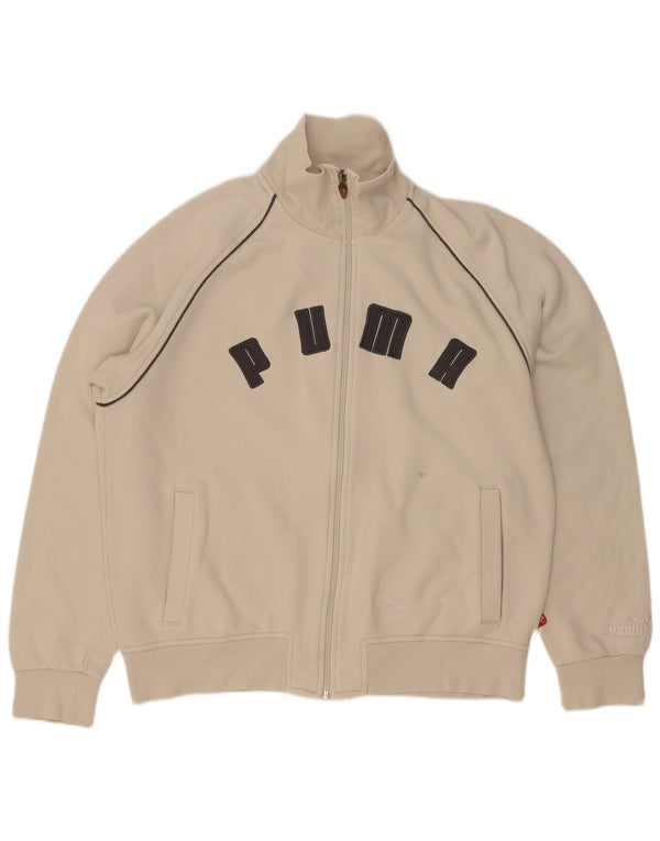 Puma Veste de Survêtement Graphique Homme Blanc Large