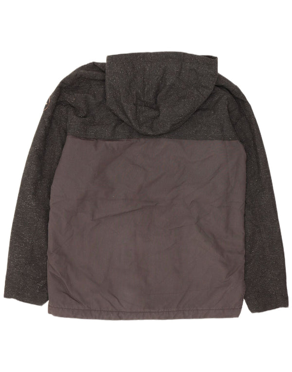 Giacca a vento con cappuccio Quiksilver da ragazzo 15-16 anni XL grigio chiazzato