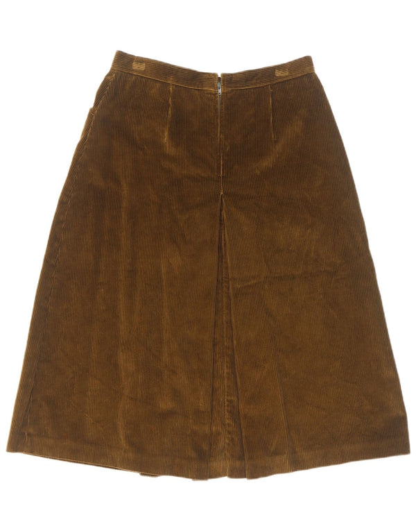 Bailo Womens High Waist Corduroy Skirt IT 44 Medium W26 Khaki Cotton