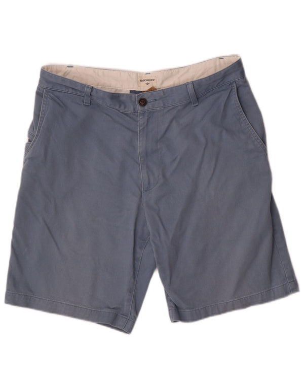Dockers Mens Cargo Shorts W34 Large Blue Cotton