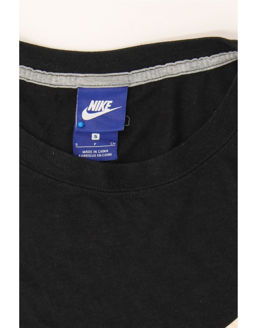 NIKE Womens Graphic T-Shirt Top UK 10 Small Black Polyester Vintage Nike and Second-Hand Nike from Messina Hembry 