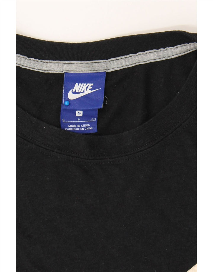 NIKE Womens Graphic T-Shirt Top UK 10 Small Black Polyester Vintage Nike and Second-Hand Nike from Messina Hembry 