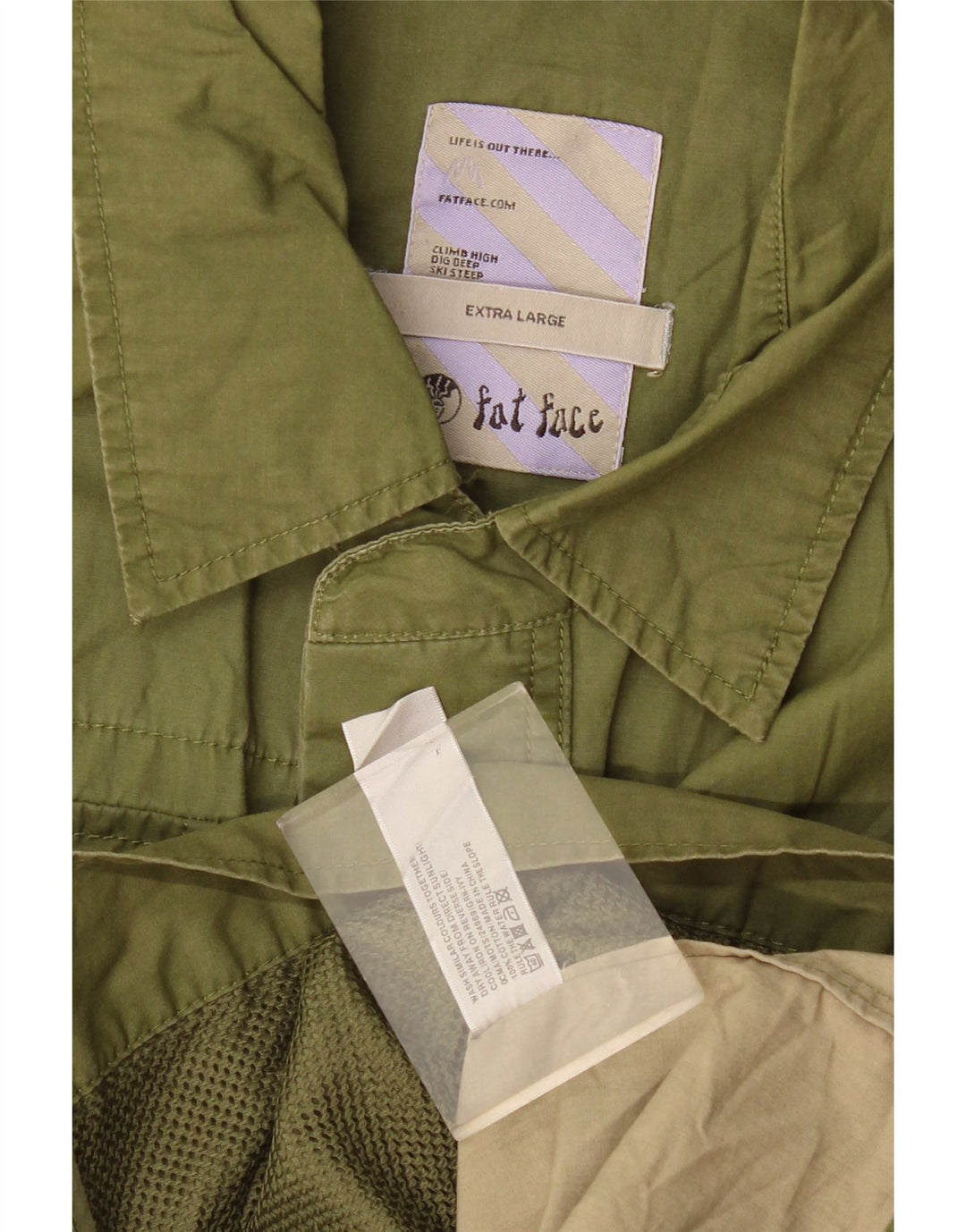 Fat Face Mens Utility Jacket UK 42 XL Green Cotton