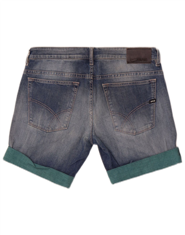 Gas Damen Anders Denim Shorts W32 Große blaue Baumwolle