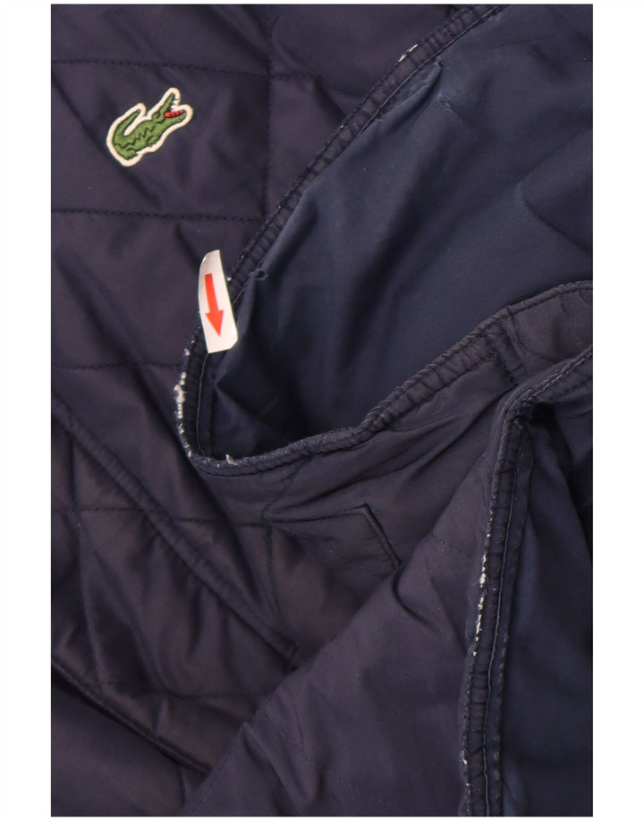 Męska pikowana kurtka Lacoste IT 56 3XL granatowa, poliestrowa