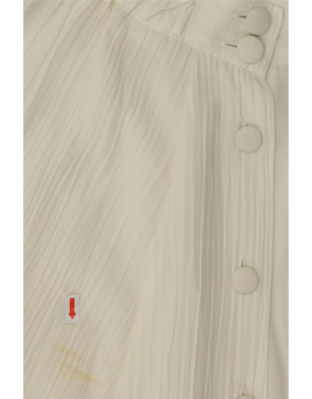 VINTAGE Womens A-Line Skirt W32 Large Off White Vintage Vintage and Second-Hand Vintage from Messina Hembry 