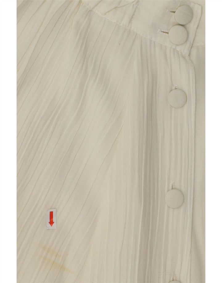 VINTAGE Womens A-Line Skirt W32 Large Off White Vintage Vintage and Second-Hand Vintage from Messina Hembry 