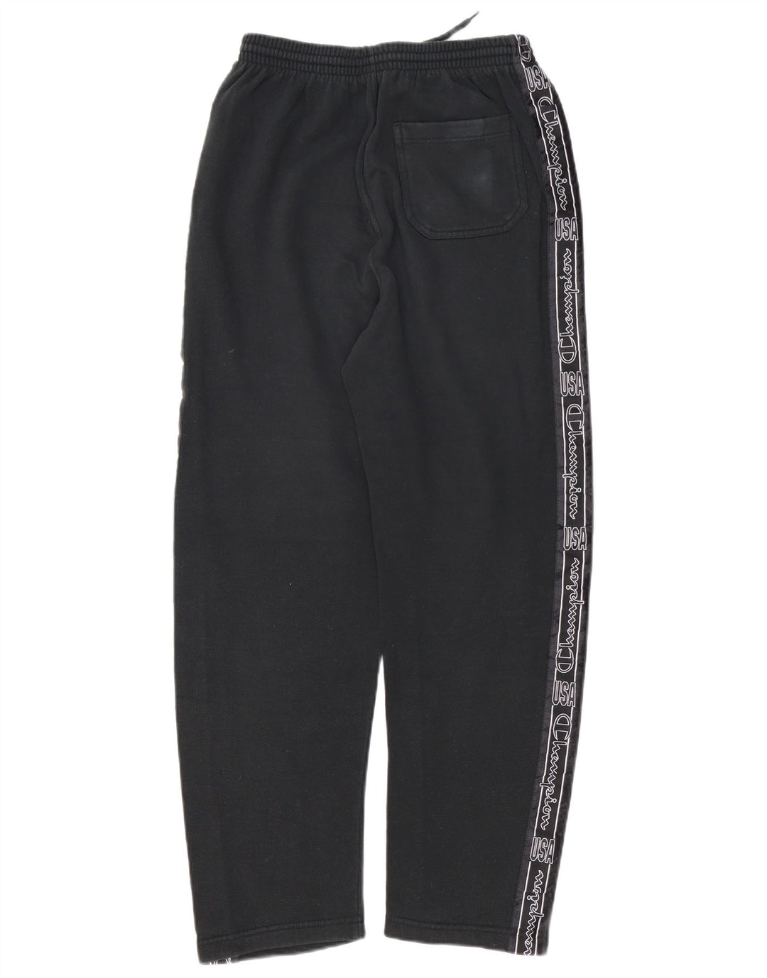 CHAMPION Mens Graphic Tracksuit Trousers Medium  Black Cotton
