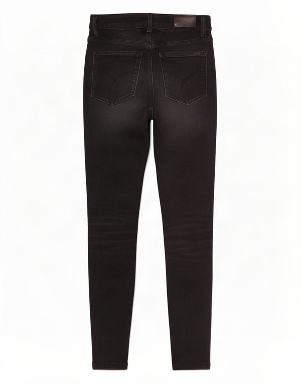 Calvin Klein Jeans Ajustados Para Mujer W26 L27 Algodón Negro