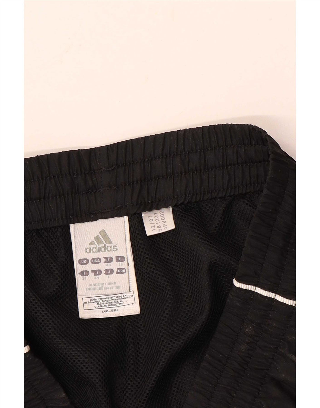 Adidas Womens Tracksuit Trousers UK 12 Medium Black Polyester