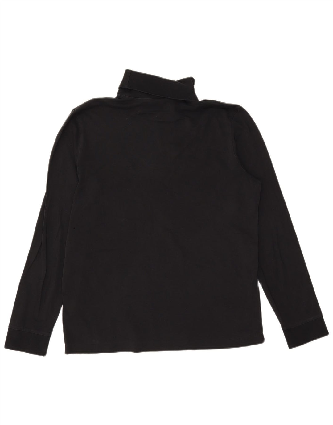 HUGO BOSS Mens Roll Neck Top Long Sleeve Medium Black Cotton