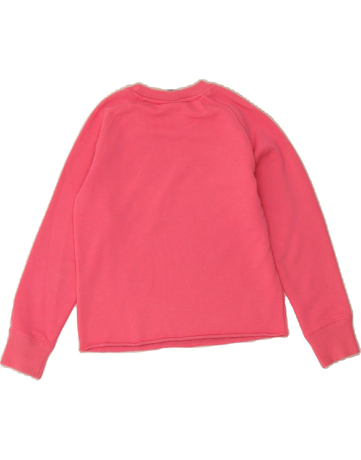 CHAMPION Girls Crazy Pattern Sweatshirt Jumper 7-8 Years Small  Pink Vintage Champion and Second-Hand Champion from Messina Hembry 