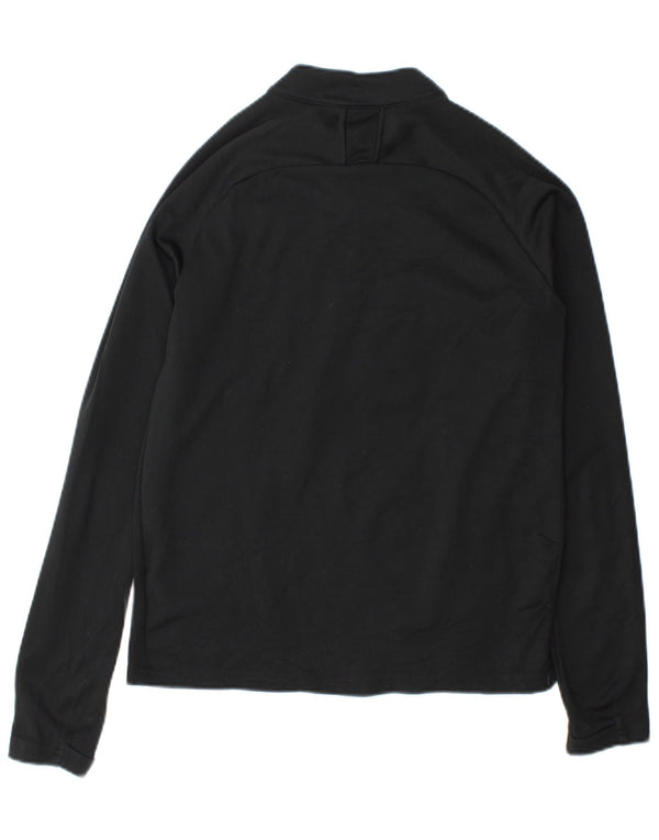 Pulover Nike pentru băieți Dri Fit, cu fermoar și gât, 12-13 ani, mare, negru