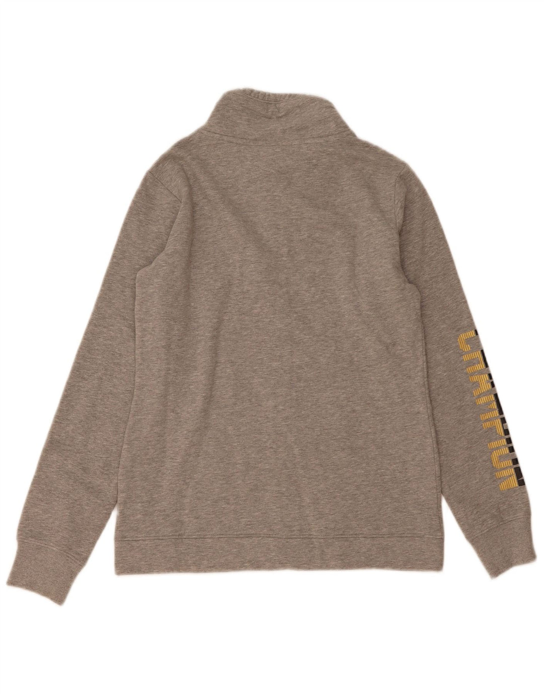 Champion Mens Graphic Tracksuit Top Jacket Large Grey Flecked Cotton