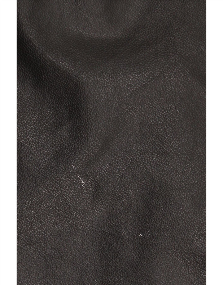St. Bernard Mens Leather Jacket UK 40 Large Black Leather