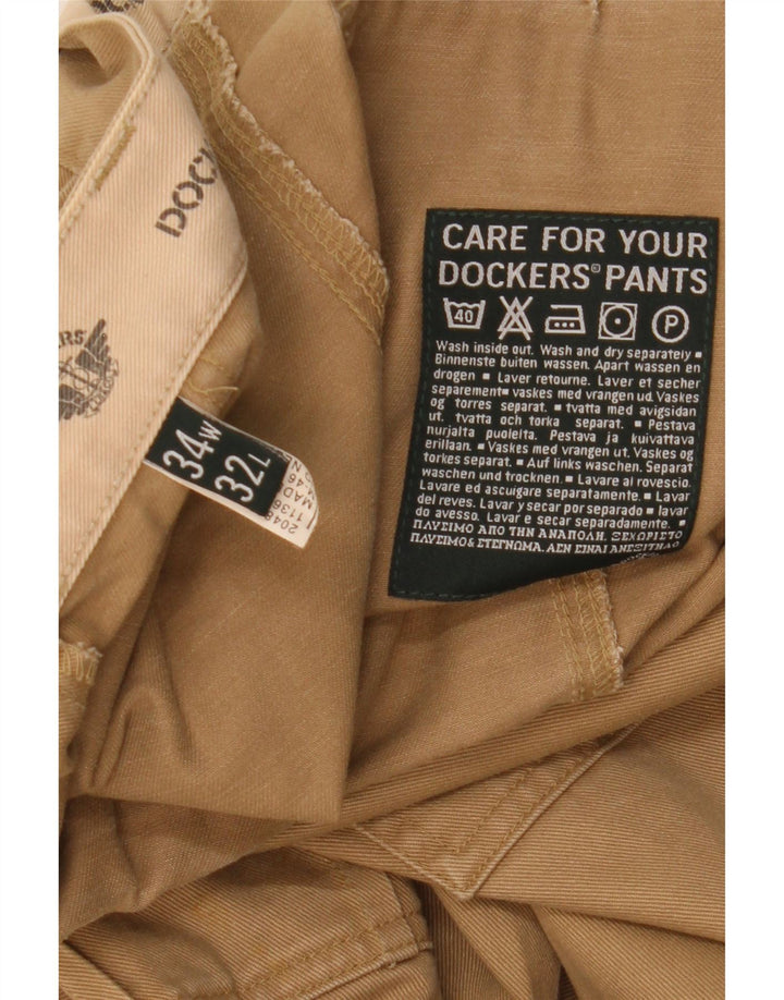 Dockers Mens Straight Cargo Trousers W34 L32 Beige