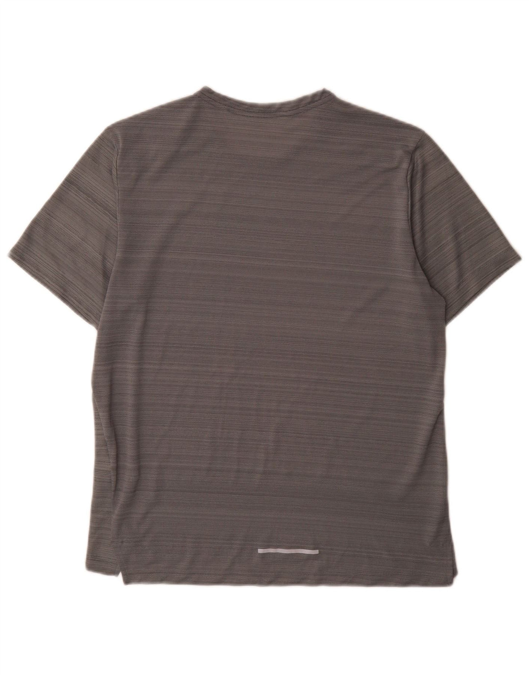 Мужская футболка Nike Dri Fit из полиэстера среднего серого цвета в полоску