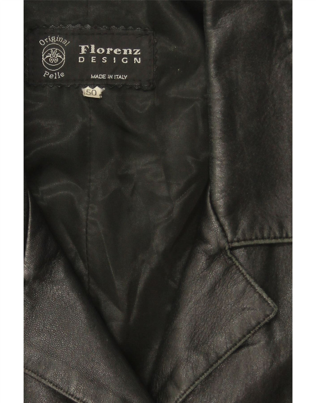 VINTAGE Womens Leather Coat IT 50 XL Black Leather Vintage Vintage and Second-Hand Vintage from Messina Hembry 