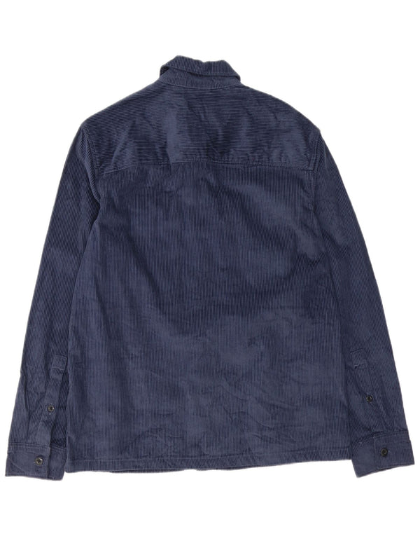 Dickies Mens Corduroy Shirt Medium Navy Blue Cotton