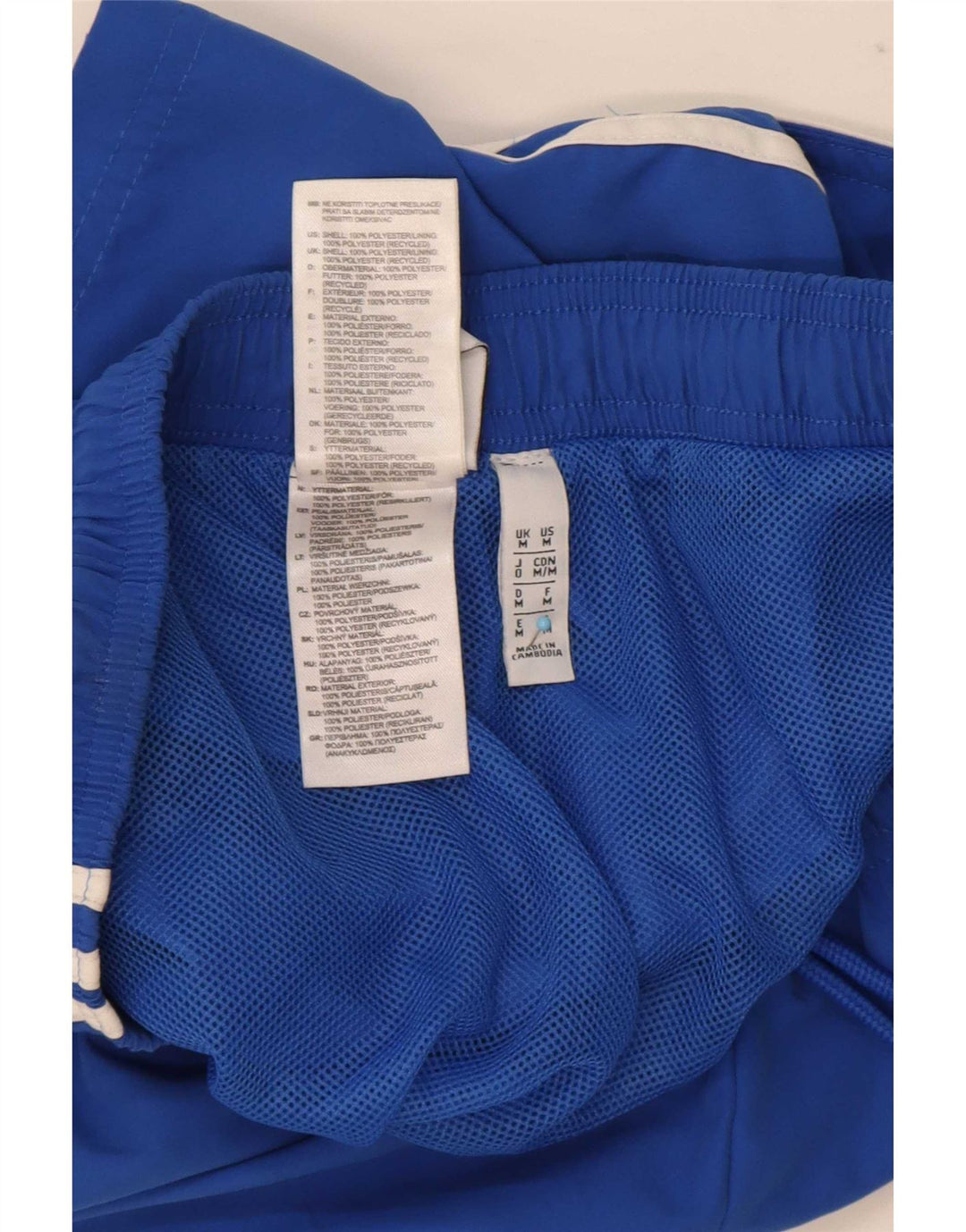Ανδρικό αθλητικό σορτς Adidas από μεσαίο μπλε πολυεστέρα