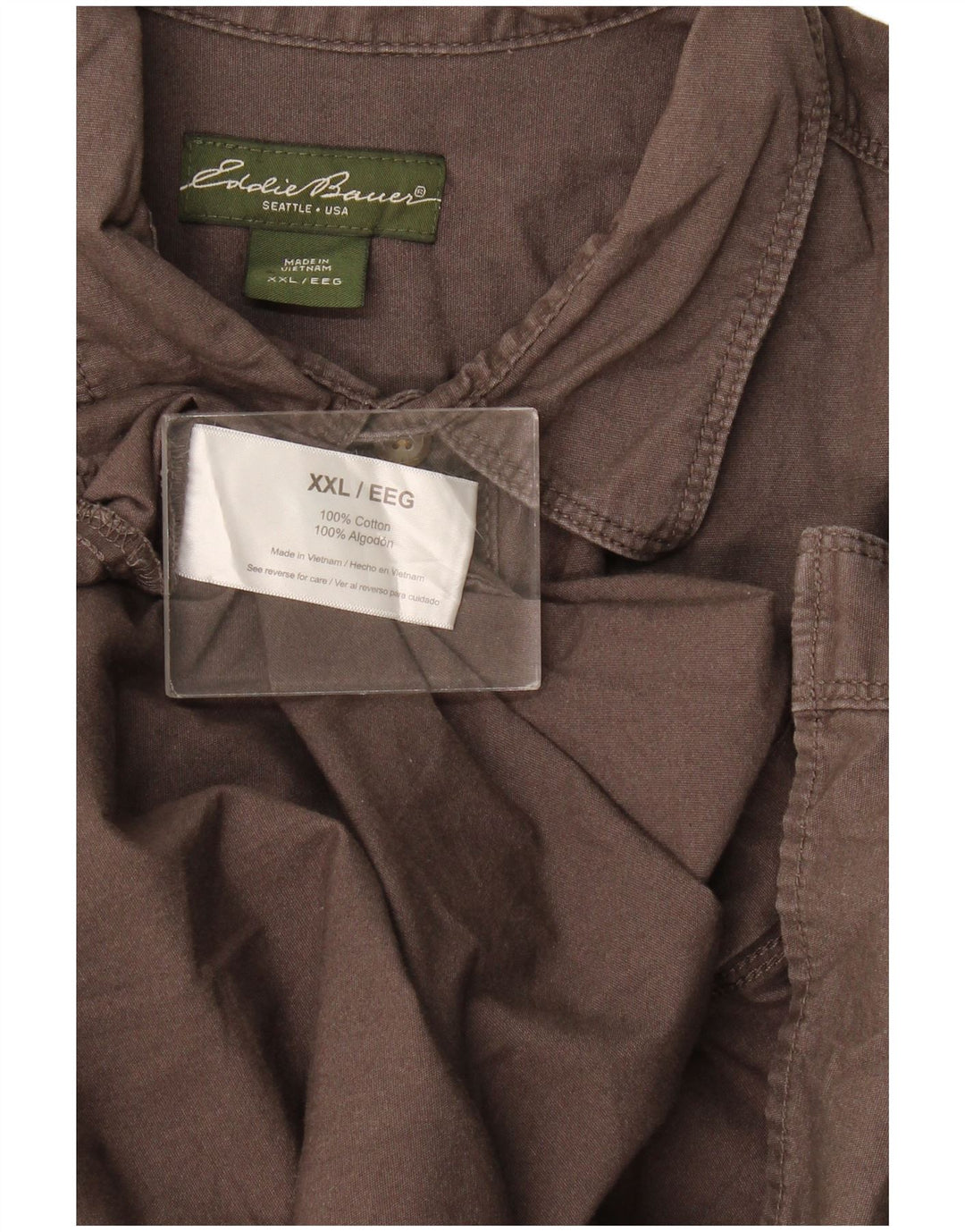 Eddie Bauer herreskjorte 2XL brun bomuld
