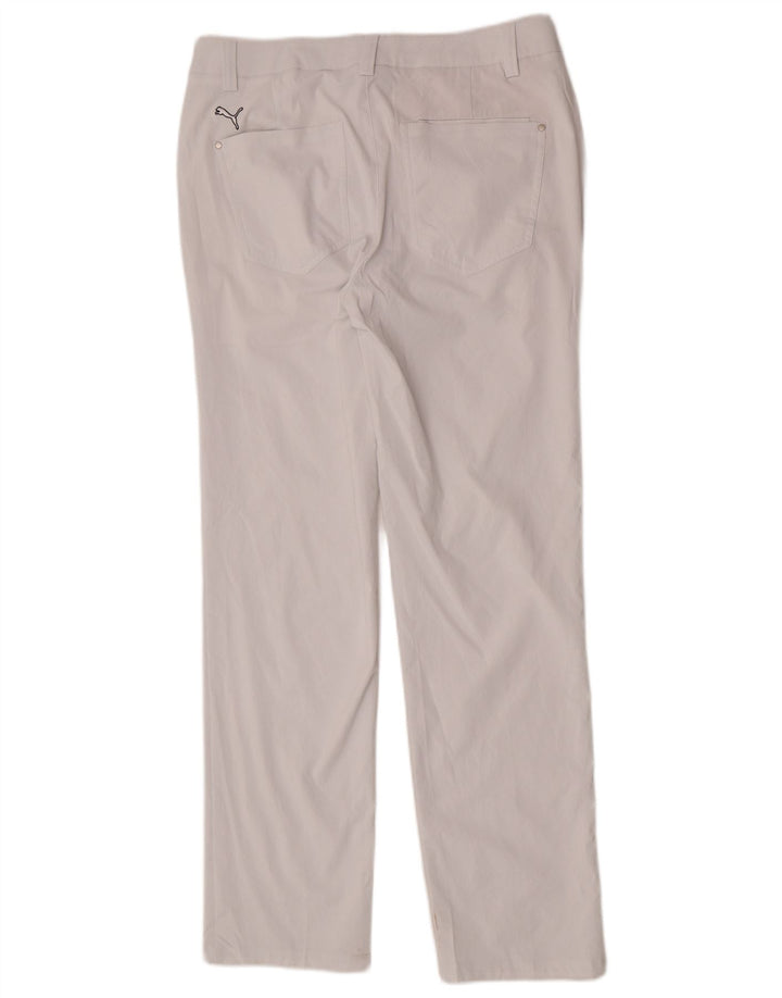 Puma Pantalon droit décontracté pour homme W32 L32 Blanc Polyester