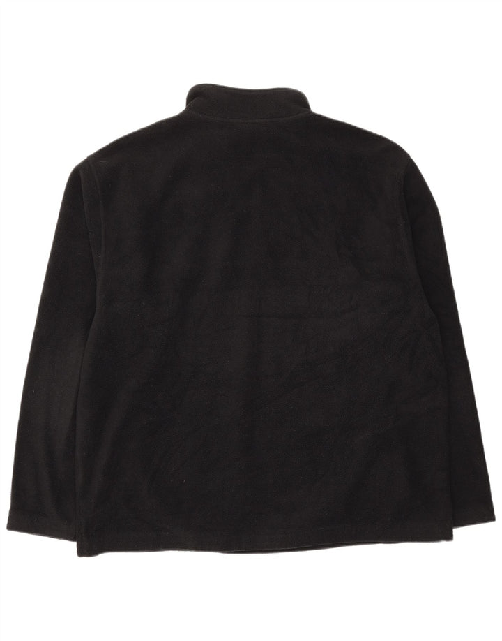 FILA Mens Zip Neck Fleece Jumper 2XL Black