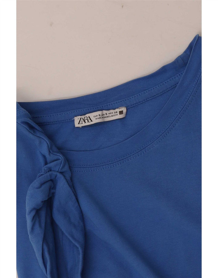 Zara Womens Sleeveless Blouse Top UK 10 Small Blue