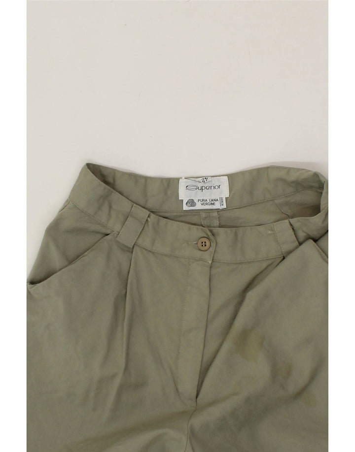 SUPERIOR Womens Casual Shorts IT 42 Medium W26 Green Wool Vintage Superior and Second-Hand Superior from Messina Hembry 