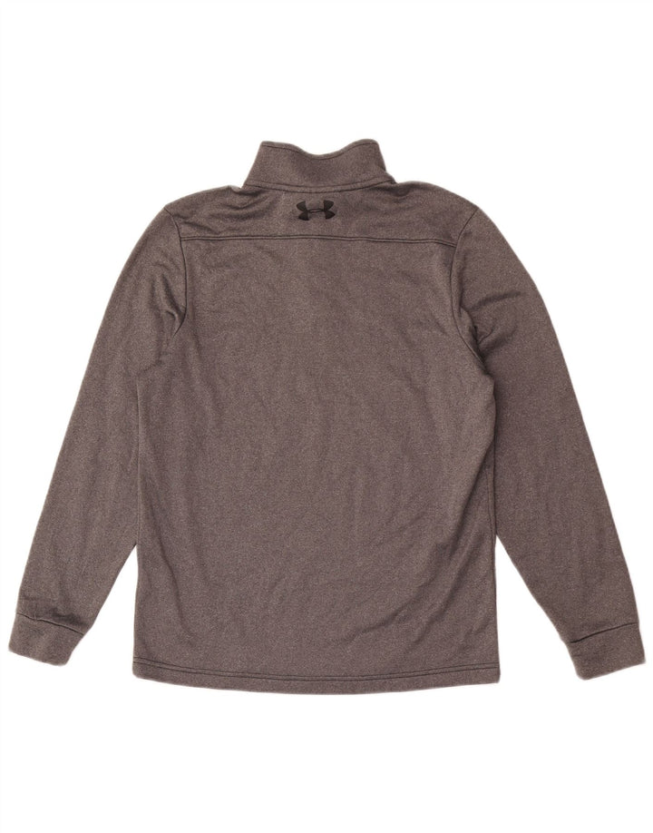 Under Armour Mens Cold Gear Zip Neck Pullover Tracksuit Top Small Grey